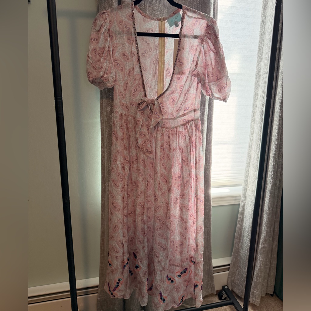 Taj By Sabrina Pink Paisley Dress